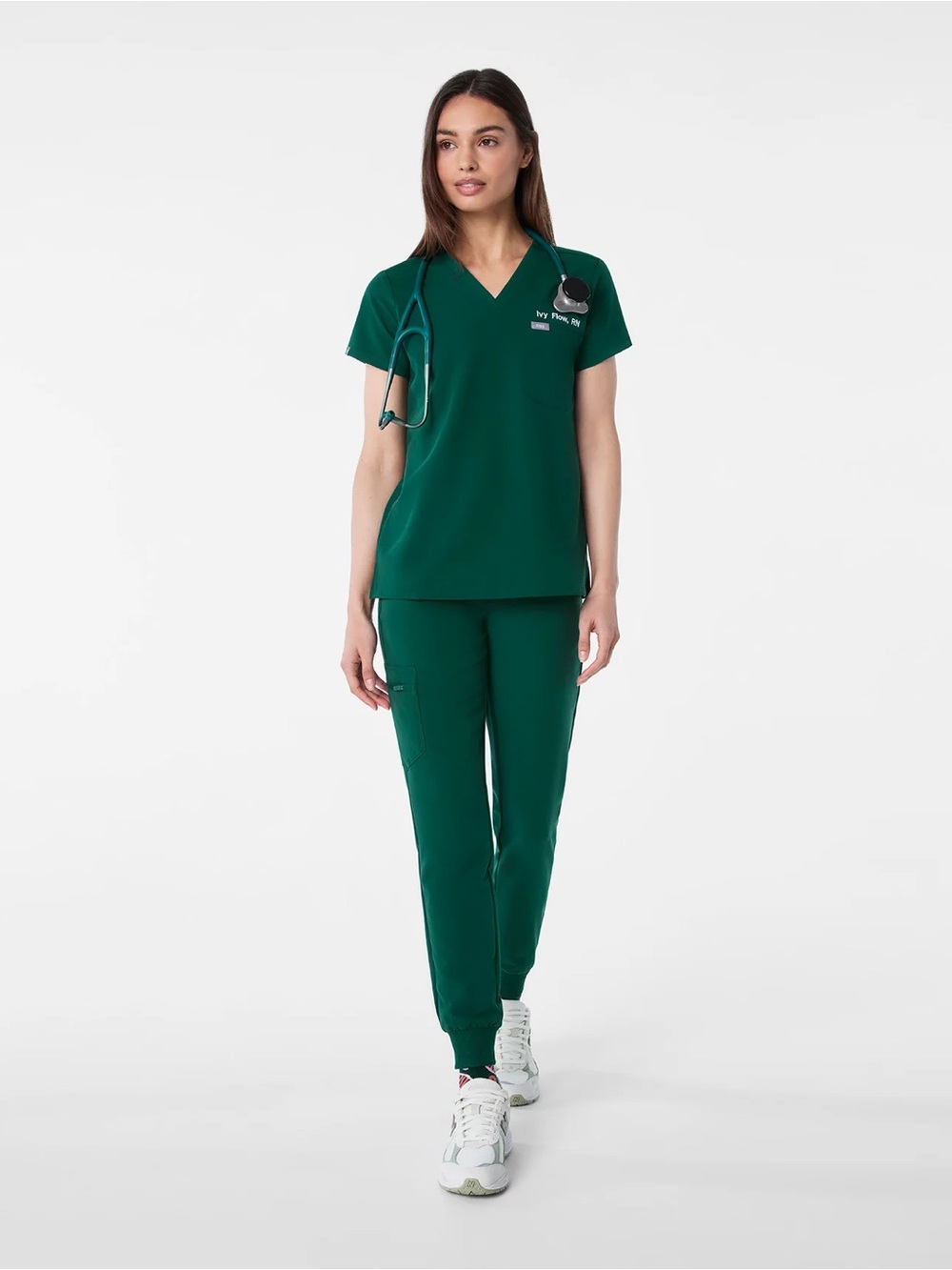 Figs Women's Scrub Set in Forest Green